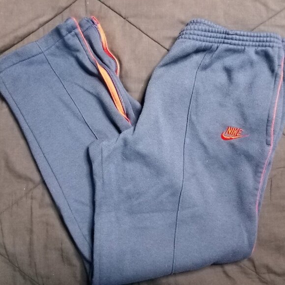 Vintage 80s Nike Striped Sweatpants Joggers Trainers - Picture 1 of 8